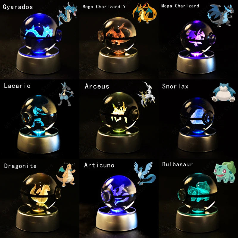 Luminária Bola de Cristal 3D Pokémon