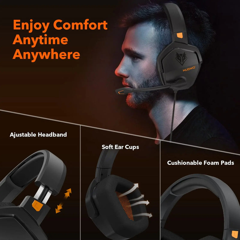 Headset - Fone de ouvido para jogos sem fio com fone de ouvido esportivo com fio de 2,4 G e 3,5 mm, microfone de redução de ruído, compatível com PS5, PS4, laptop