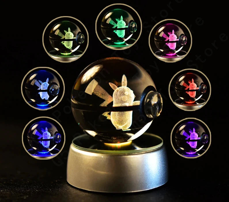 Luminária Bola de Cristal 3D Pokémon