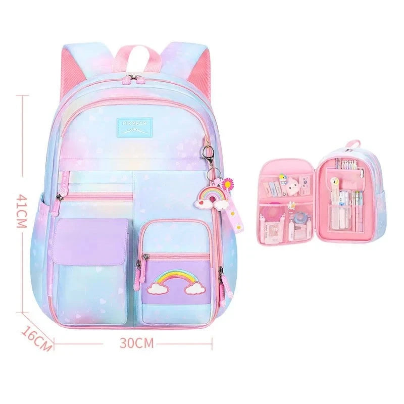 Mochila Infantil Feminina Impermeável CuteRainbow