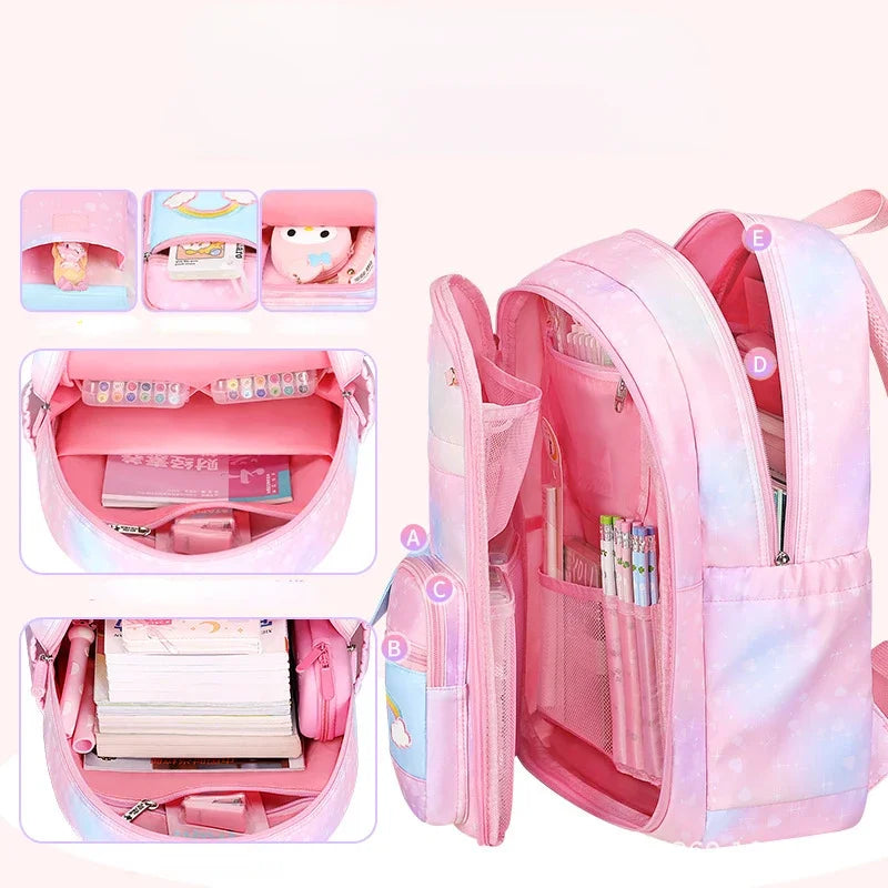 Mochila Infantil Feminina Impermeável CuteRainbow