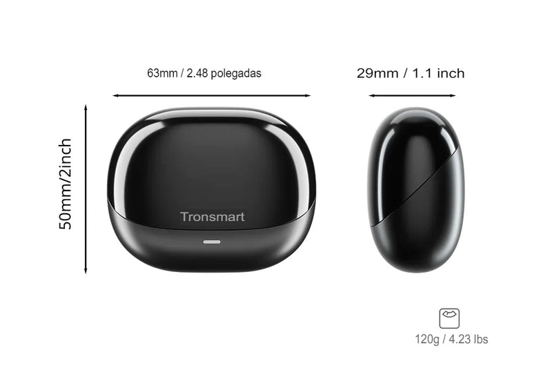 Fone de Ouvido TRONSMART com Bluetooth 5.3 - 28 Horas de Reprodução