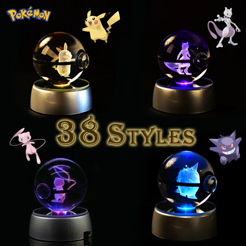 Luminária Bola de Cristal 3D Pokémon