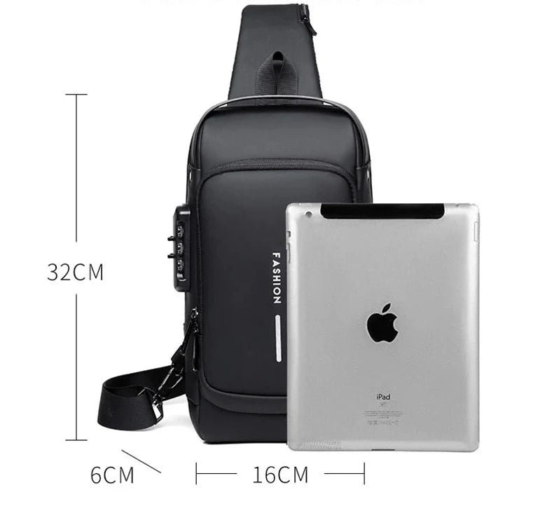 Bolsa Slim Bag™ - Mochila Anti-Furto com Senha USB