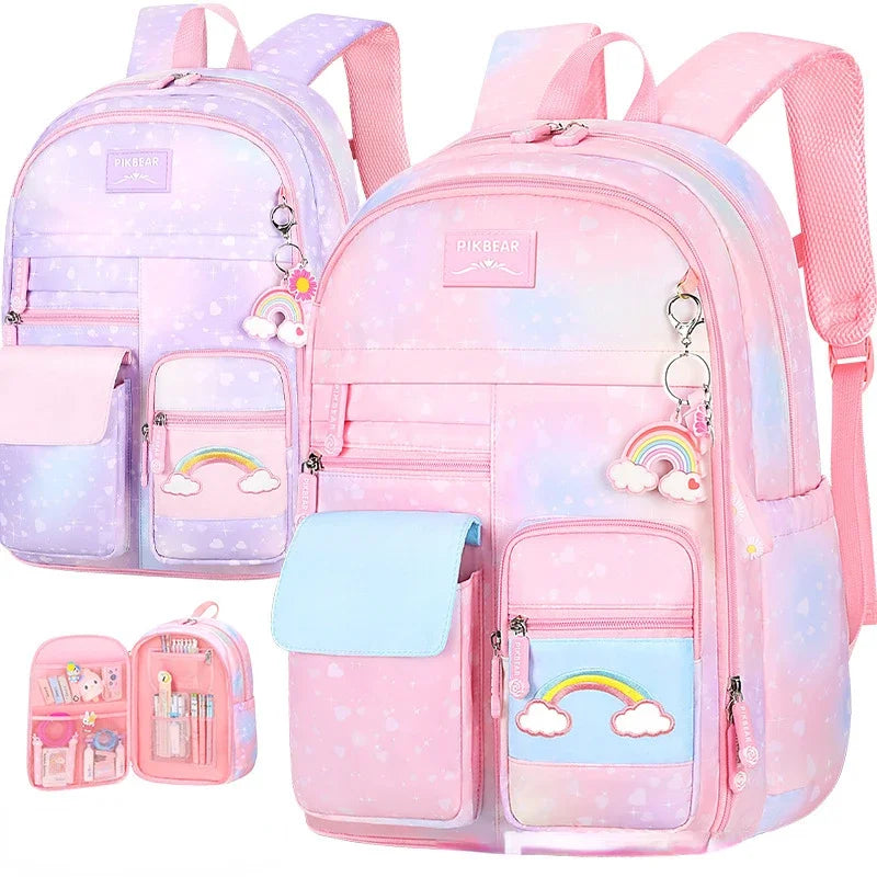 Mochila Infantil Feminina Impermeável CuteRainbow