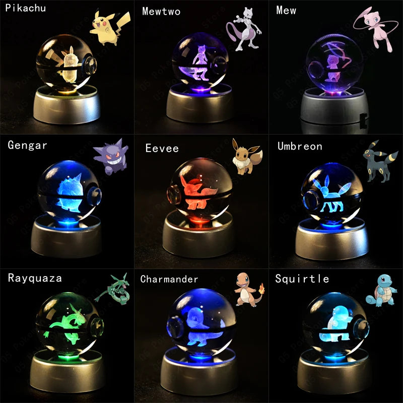 Luminária Bola de Cristal 3D Pokémon